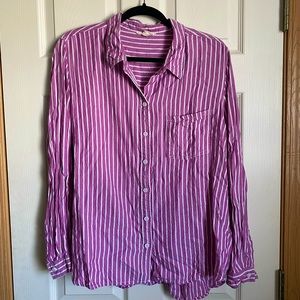 BeachLunchLounge Purple Striped Shirt